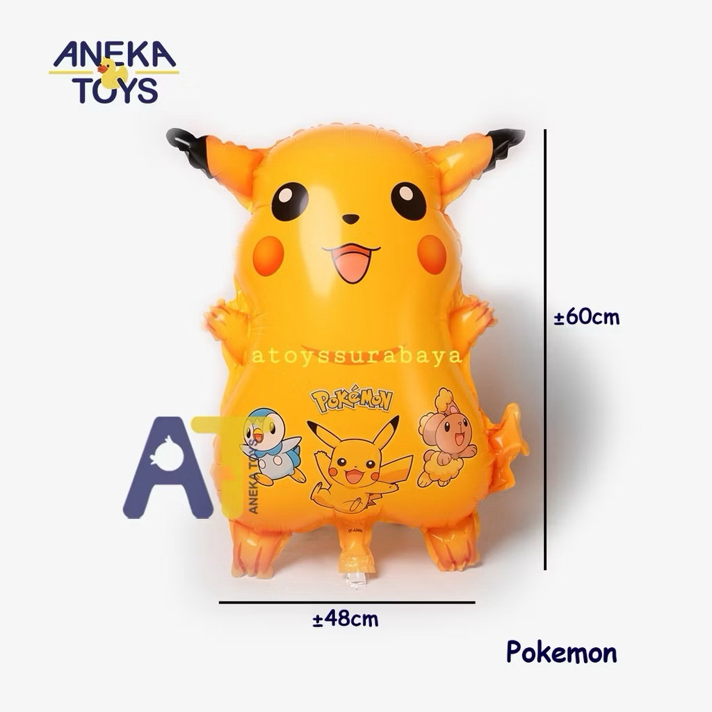 MIX POKEMON CARS MACAN TANGGUNG IKAN MAS BESAR KUDA PONY PANDA KAKI BESAR BOBOIBOY BABY SHARK (BALON