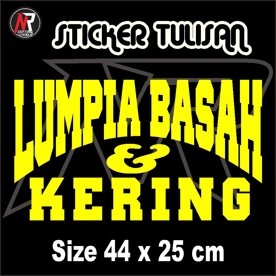

sticker cutting tulisan lumpia basah & kering sticker tempelan untuk nama jualan