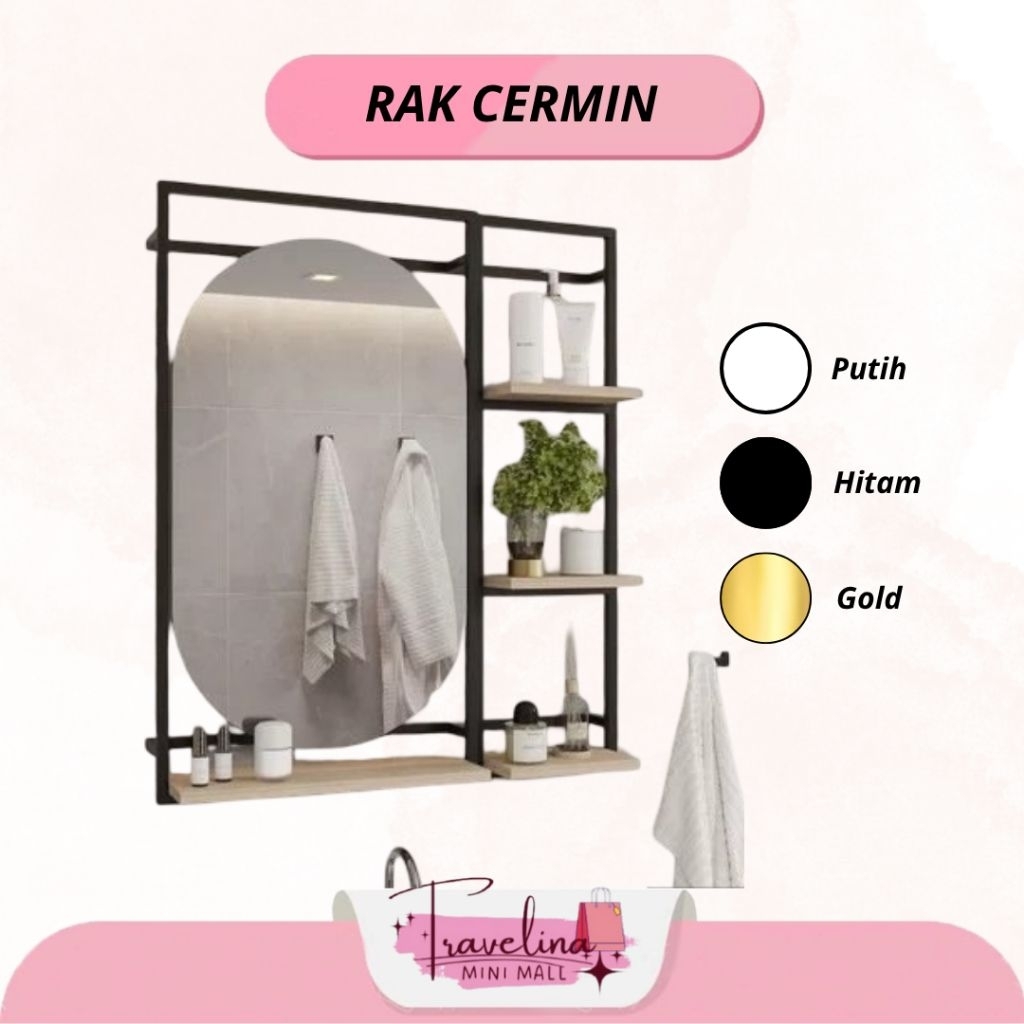 Rak Dinding Cermin Toilet | Cermin Industrial | Cermim Toilet