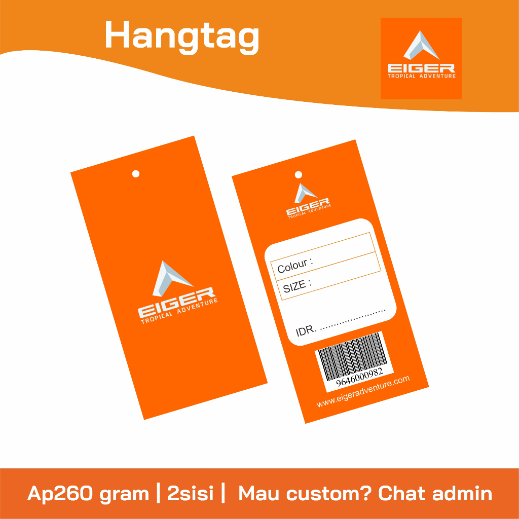 

Hangtag EIGER // label baju // Label eiger