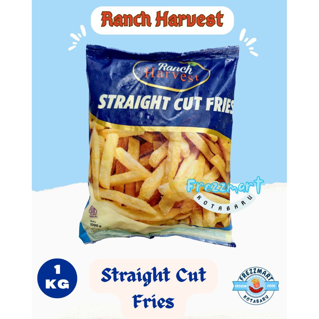 

Ranch Harvest Straight Cut Fries 1 Kg Frezzmart Kotabaru