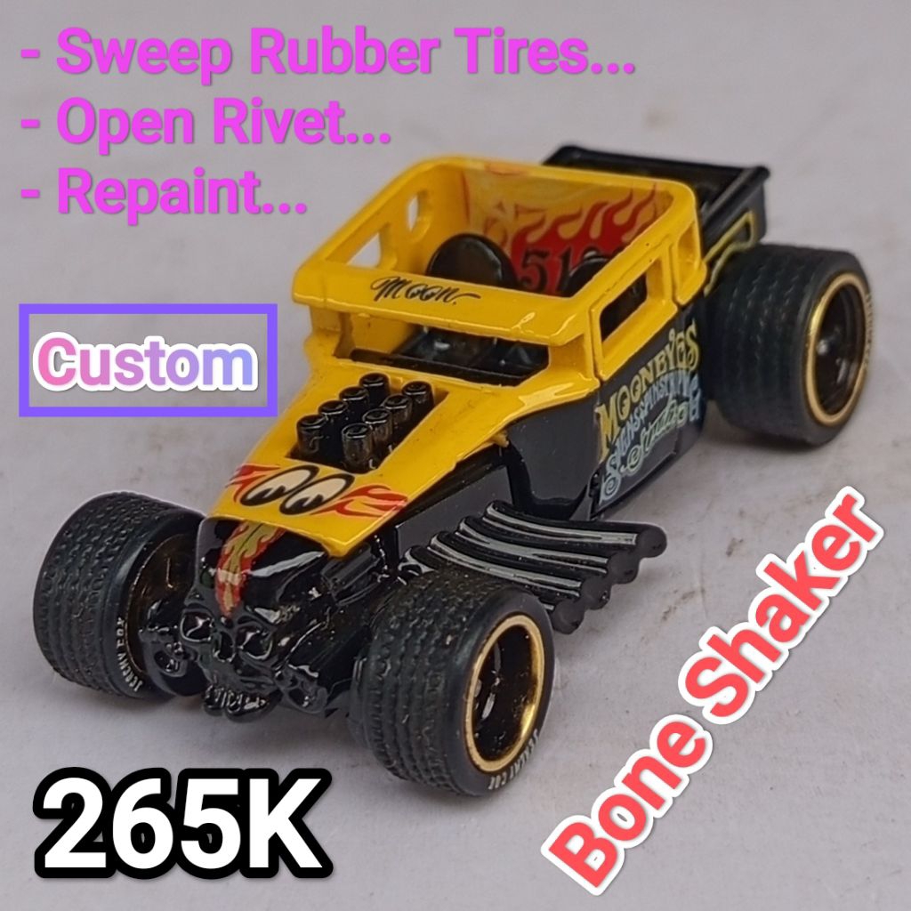 Hot Wheels Bone Shaker Open Roof Custom Mooneyes Loose