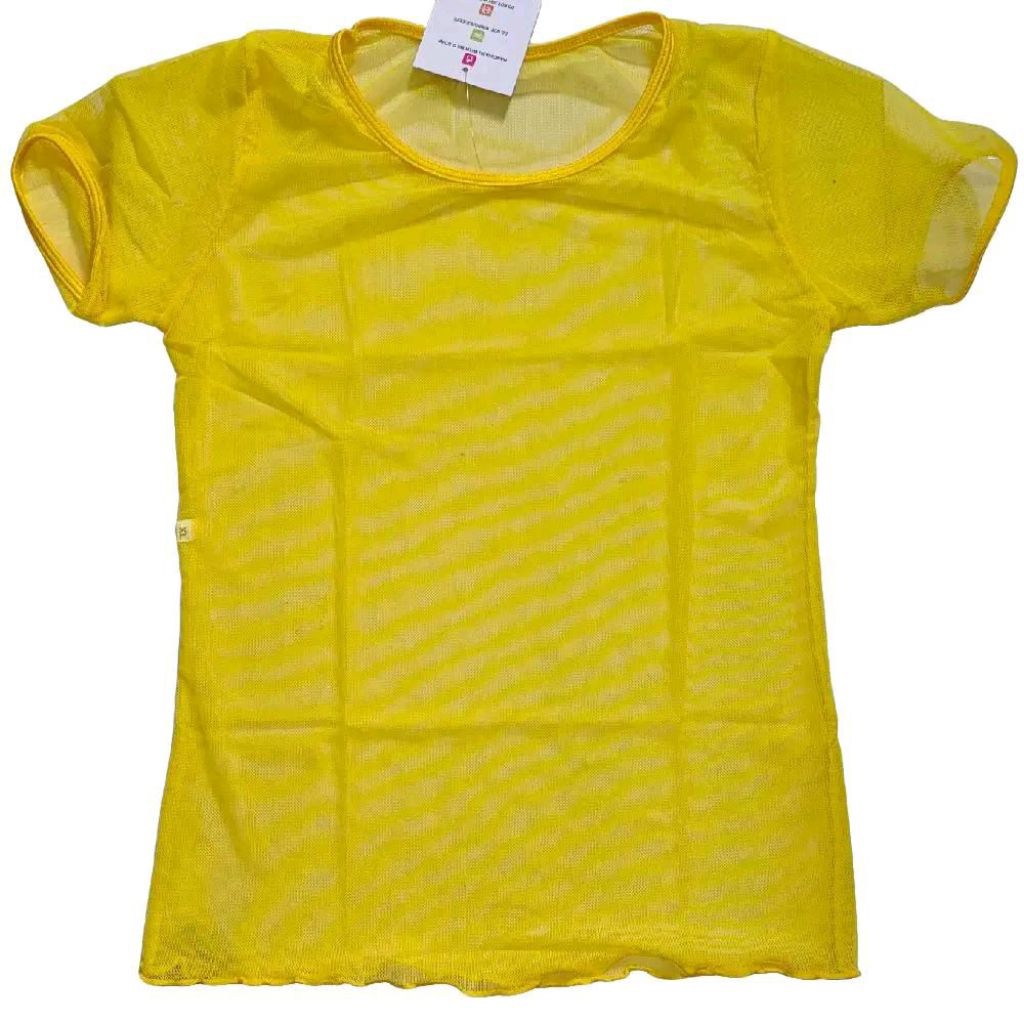 Atasan Tile Jaring Transparan Olahraga Senam Lykers & Lyra Kuning