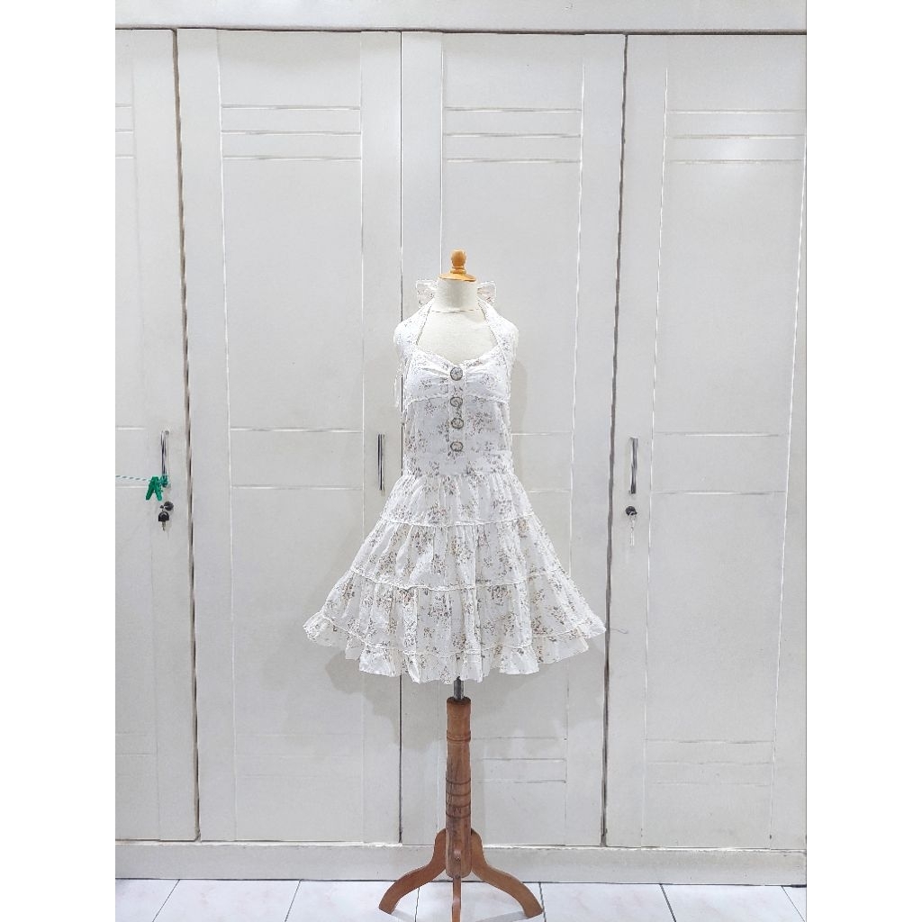 Liz Lisa halter neck dress floral white kawai kawaii liz lisa rojita dear my love deary | jiraikei j