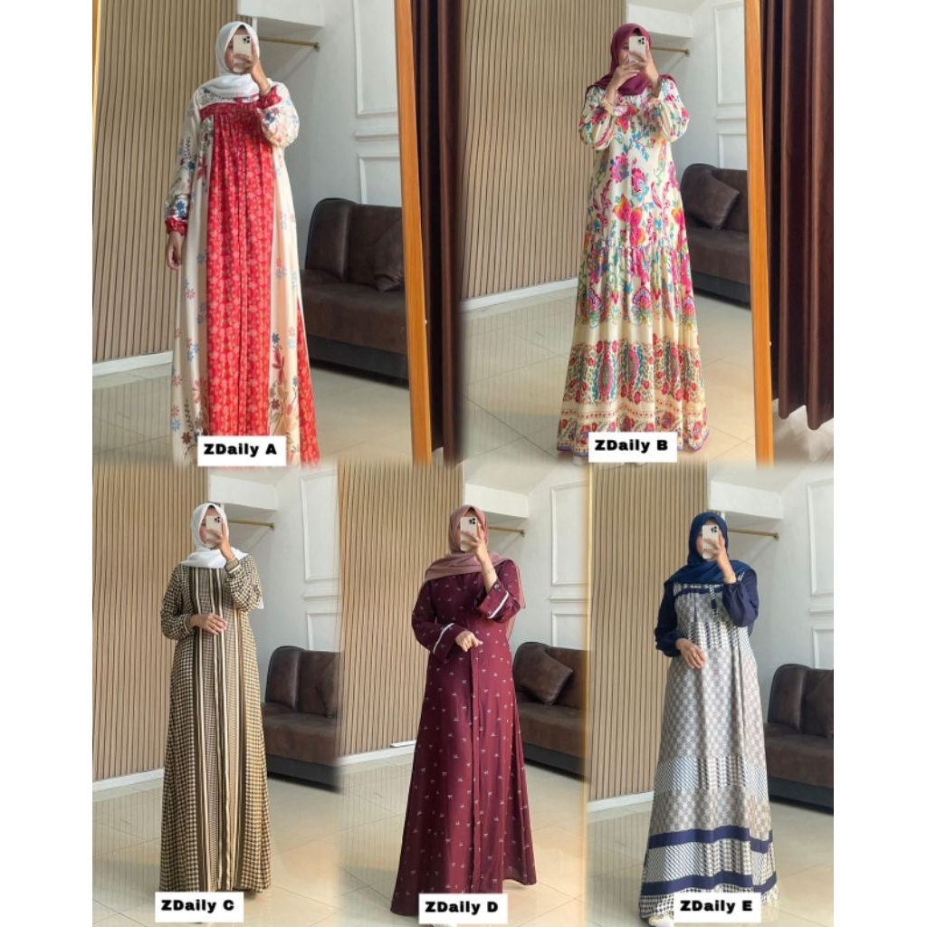 dress zakia kaftan gamis ZK  katalog terbaru
