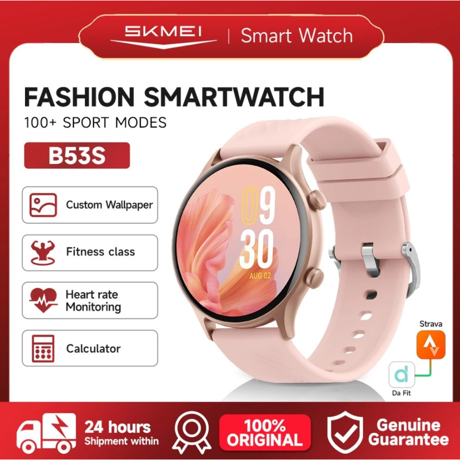 SKMEI B53S Smart Watch Jam Tangan Smartwatch Pria smartwatch IP67 Tahan Air Bluetooth Call | Ai Voic