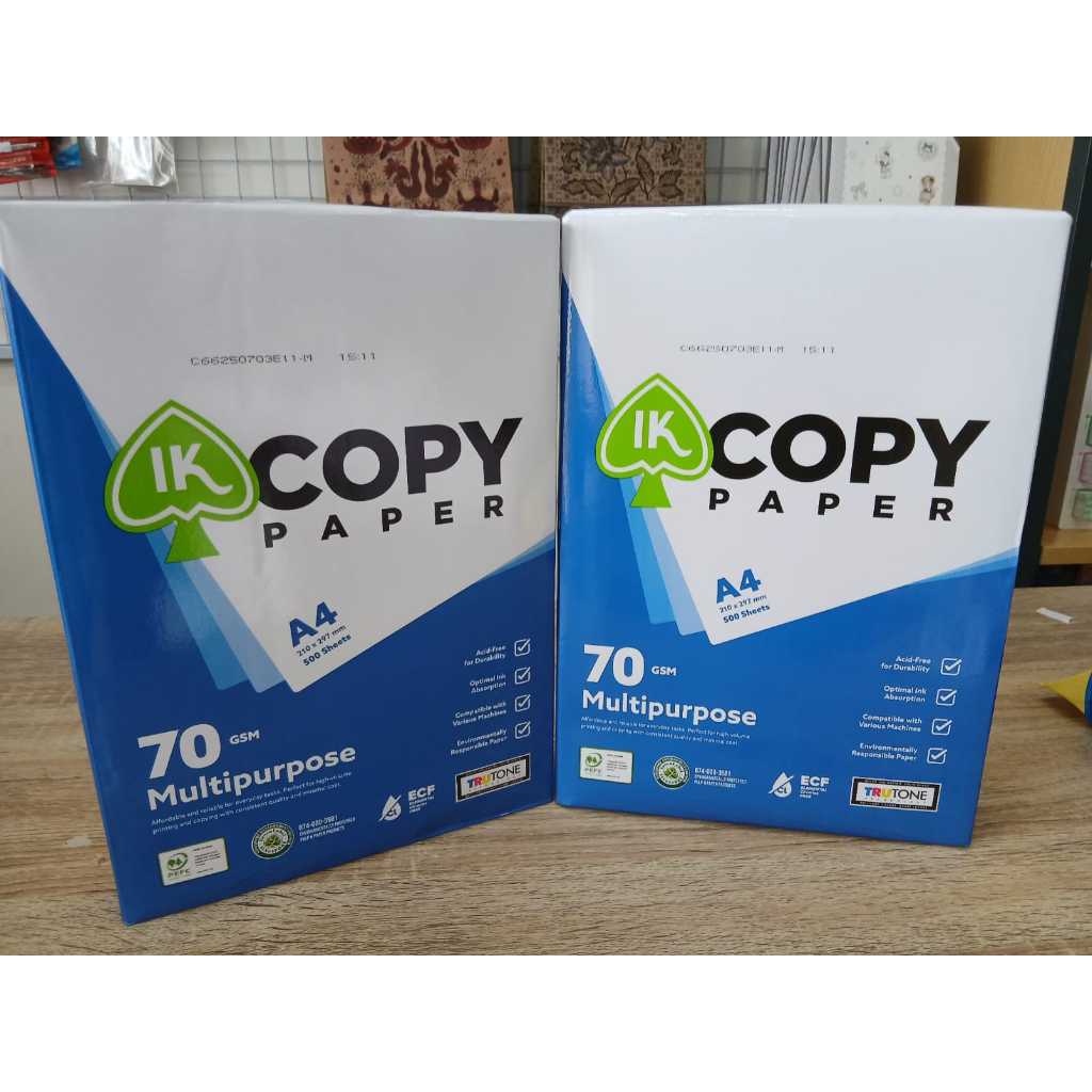 

IK Flexo Copy Paper A4 70gsm / Kertas Fotocopy Putih Terang 500 Lembar / Rim