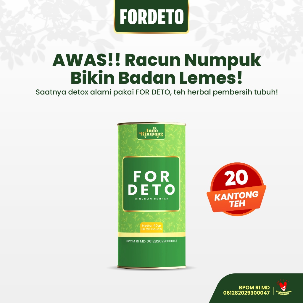 

For Deto Teh Herbal Alami Detox Melancarkan Pencernaan Bpom 20 Tea Bag