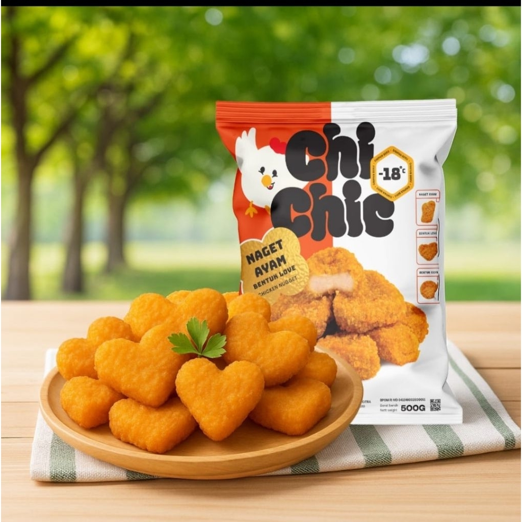 

Nagget ayam CHICHIK Chiken Nagget ayam premium Frozen food 250gram/500gram