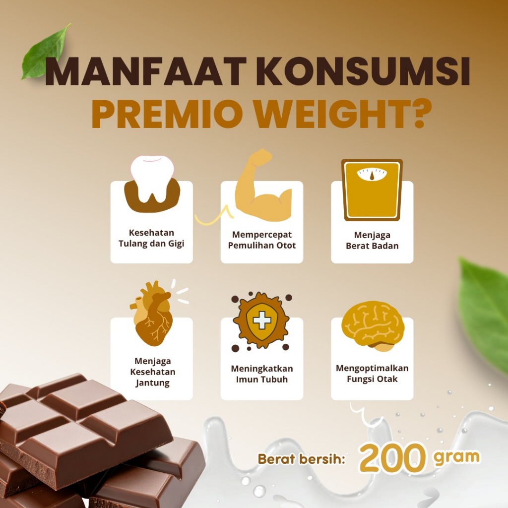 

Premio Weight Gain Susu Penambah Berat Badan Coklat 200Gram