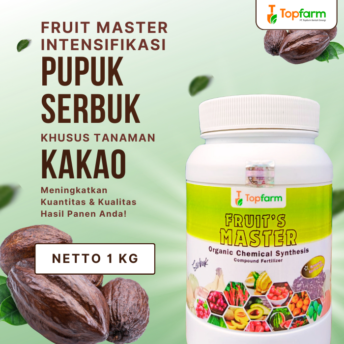 Pupuk Serbuk Topfarm / Pupuk Kakao Cepat Berbuah / Pupuk Tabur Pohon Kakao / Pupuk Akar Pohon Kakao 