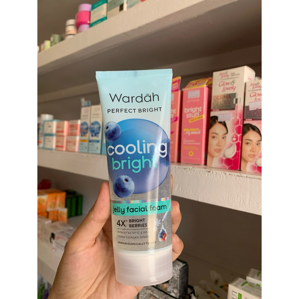 Wardah Perfect Bright Cooling Bright Jelly Facial Foam 100 ml | Sabun Cuci Muka Wardah