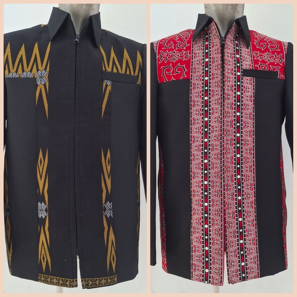 Jas jaket ulos sumatera / Jasket ulos / Jas semi jaket ulos tenun