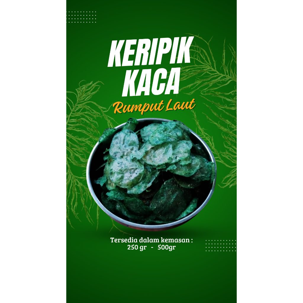 

Keripik Kaca Rumput Laut 500gr | Kripca 250 gr | Bumbu Melimpah | Camilan Renyah