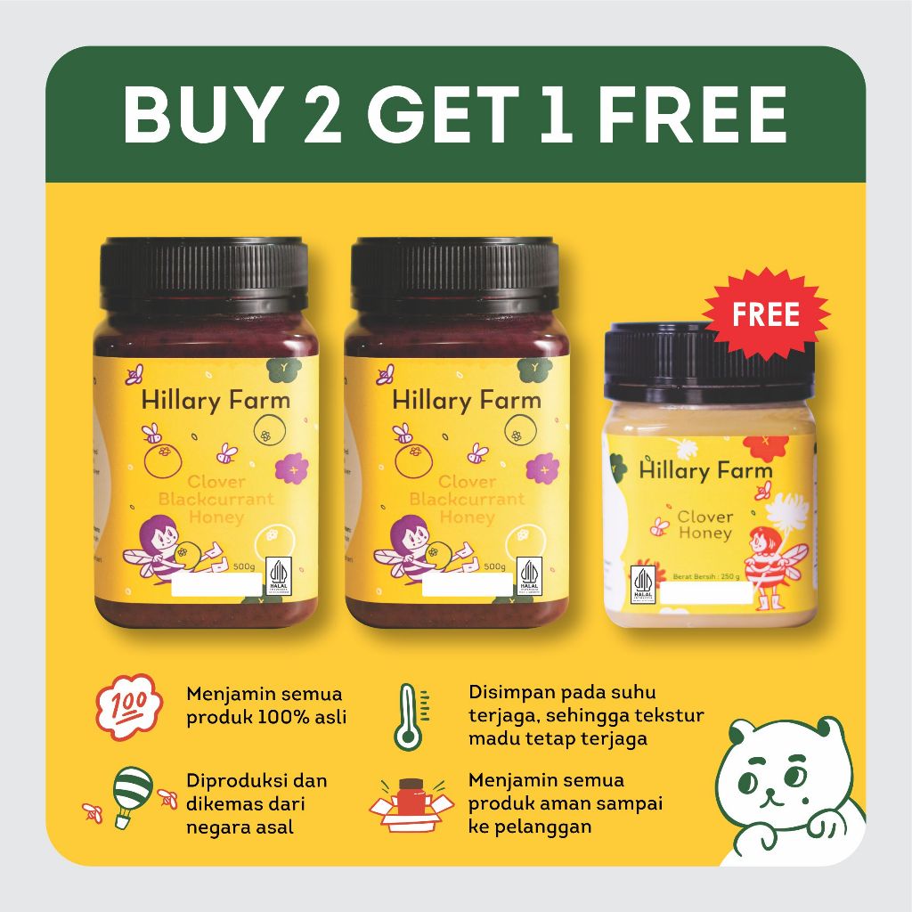 

Clover Blackcurrant Honey + Clover Blackcurrant Honey Free Madu