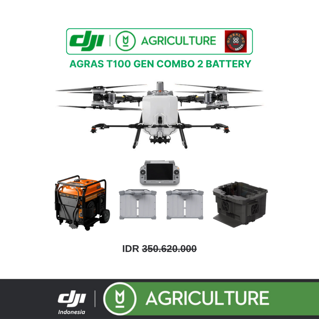 DJI Agras T100 Generator Combo 2 Battery Drone Pertanian Semprot Hama