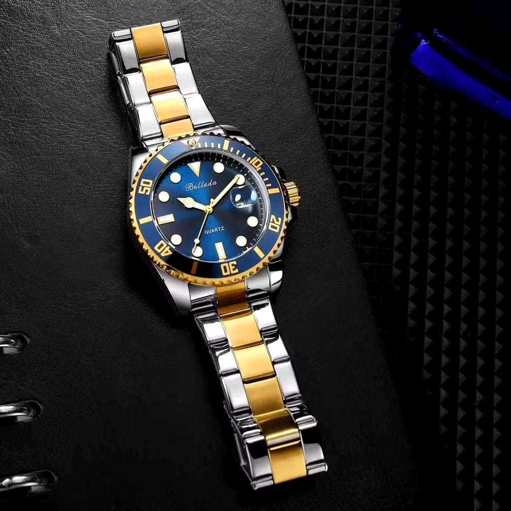 Jam Tangan Pria BELLEDA 9479-2 Analog Rantai Stainles Steel Jam Tangan Casual dan Elegan Anti Air 30