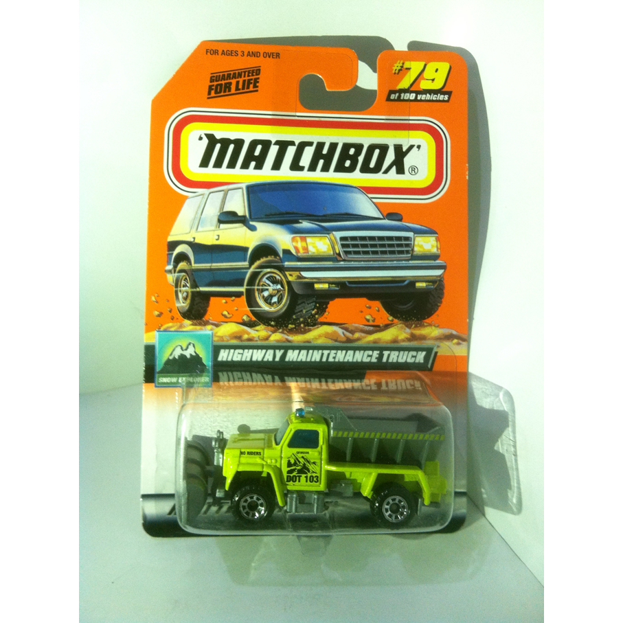 Matchbox. 2000 Snow Explorer - 79. Highway Maintenance Truck. CHASE Matchbox 2000 Logo by MATTEL