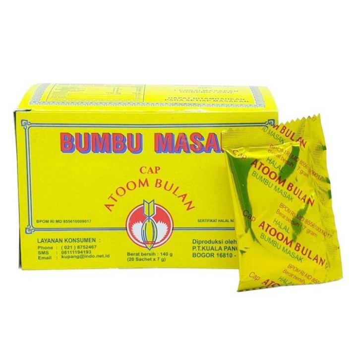 

Atoom Bulan Bumbu Penyedap Makanan 1Pack Isi 20Pcs