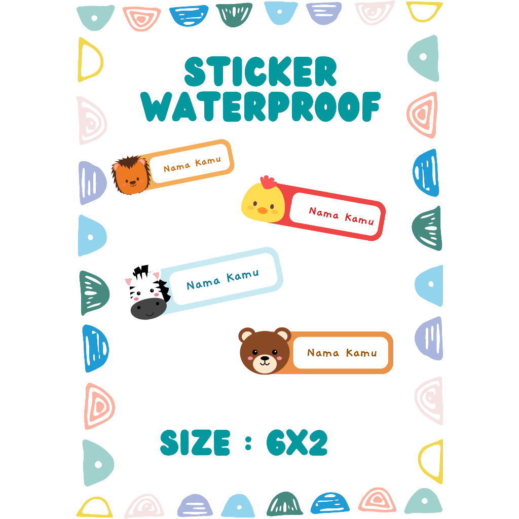 

Sticker Nama Waterproof - Stiker Waterproof Nama