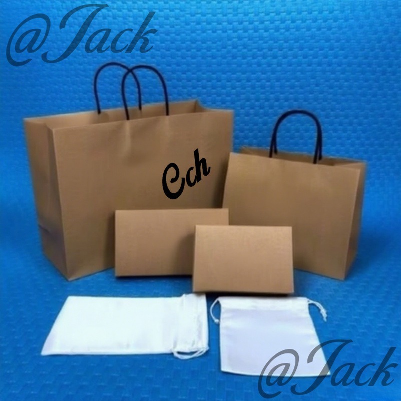 

Cch Paperbag Box Giftbag Accessories Bag (WRAP WITH CARE & Card Box)