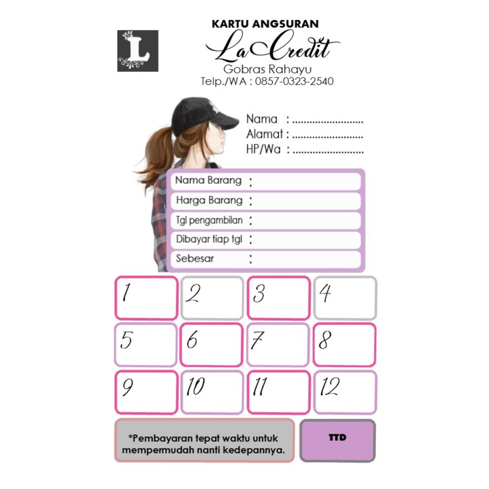 

ES88 Custom Kartu Home Credit Barang I