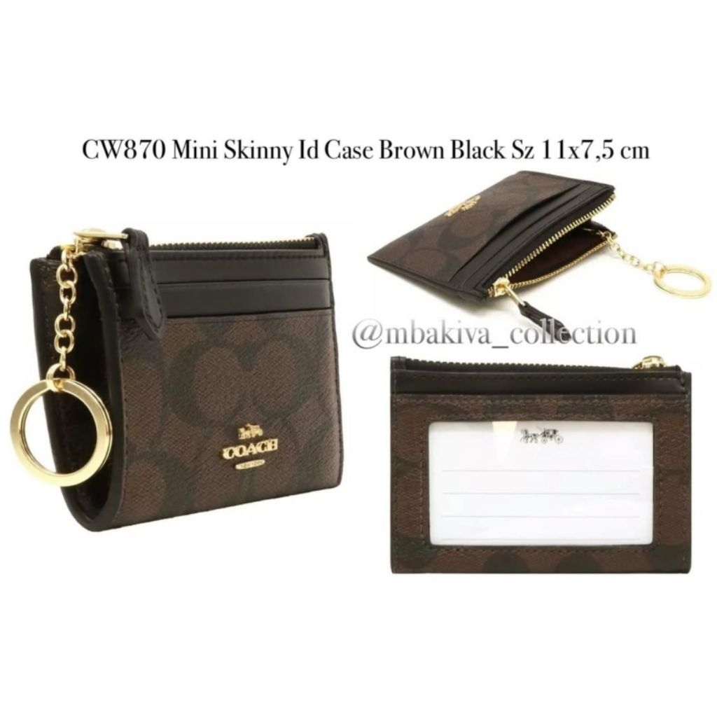 

CO CW870 Mini Skinny Id Case Brown Black