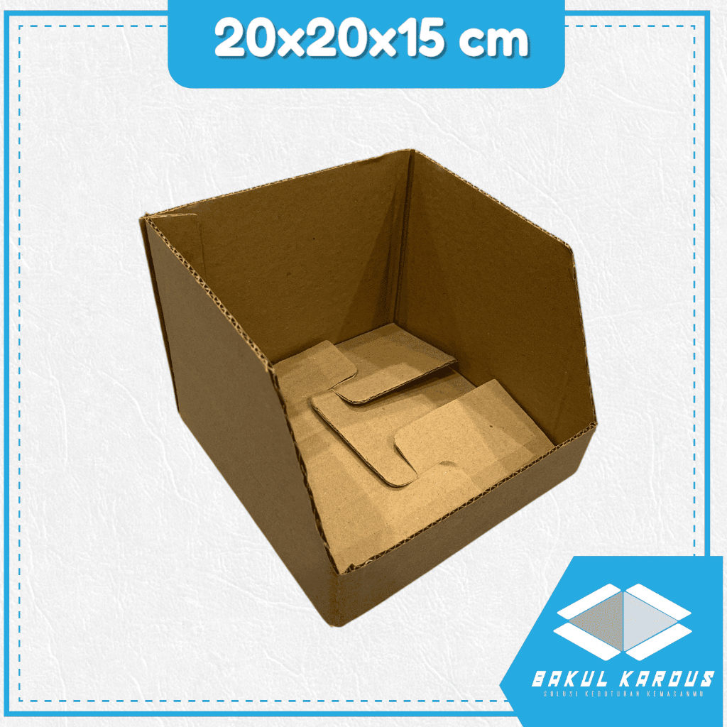 

kardus model bin box file ukuran 20x20x15 cm - partisi rak barang