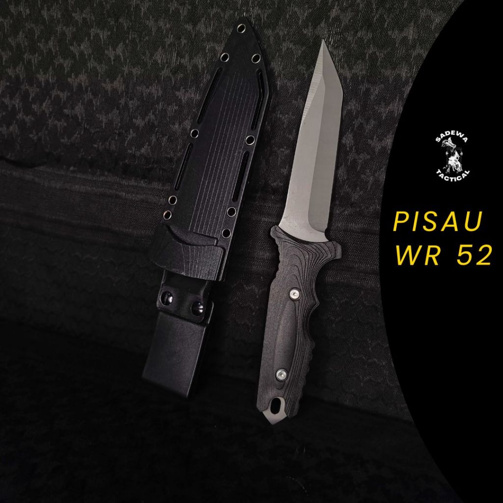 Baca deskripsi / Pisau Tactical Kydex WR 52 Custom Laser / Pisau WR Tactical Outdoor + Holster Dan T
