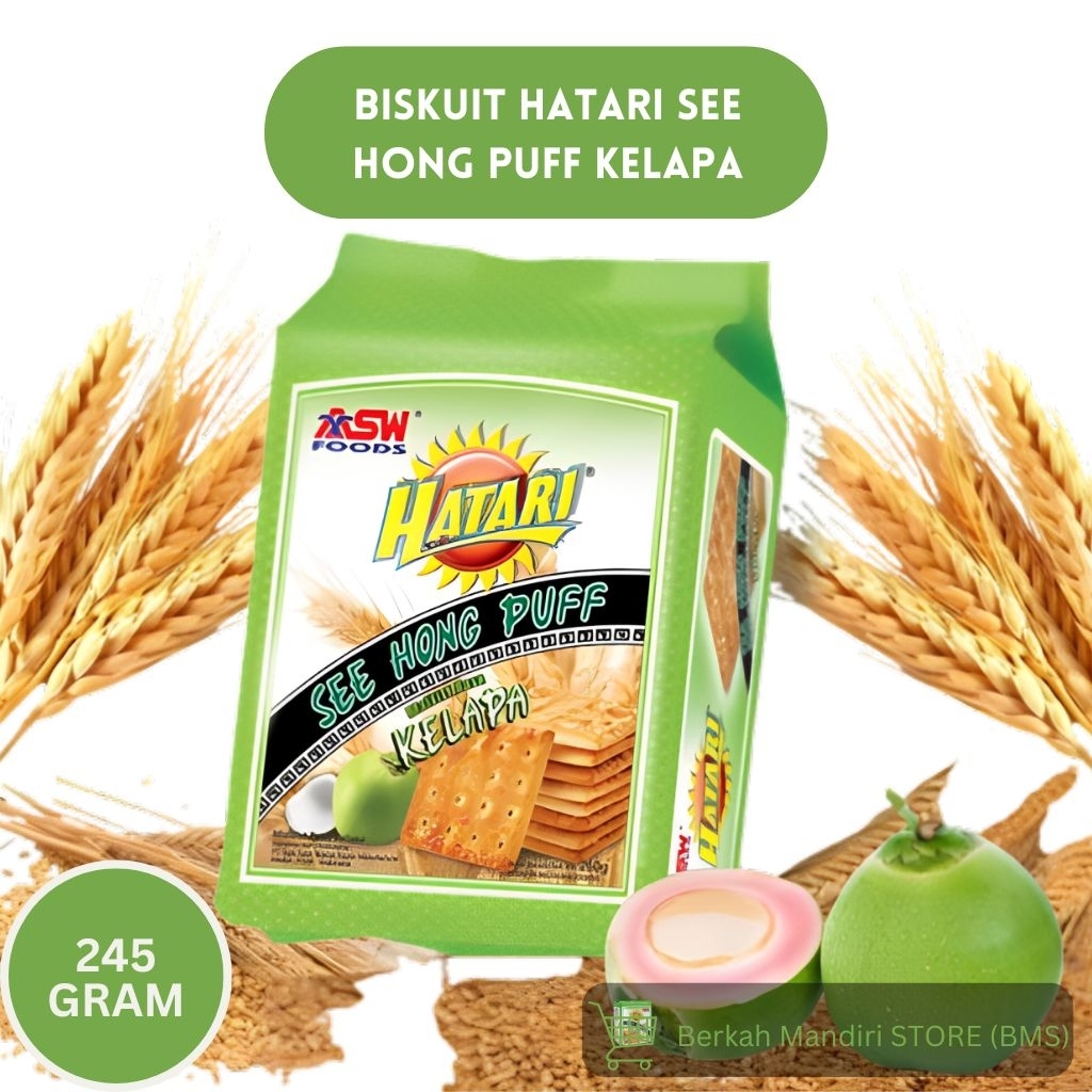 

Biskuit Hatari See Hong Puff Kelapa 245g – Crackers Renyah Rasa Kelapa Manis