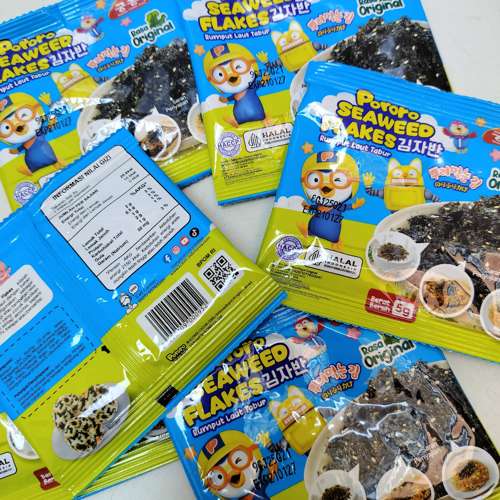 

NEW! NORI TABUR PORORO - 1 DUS ISI 5 BOX | RUMPUT LAUT SNACK