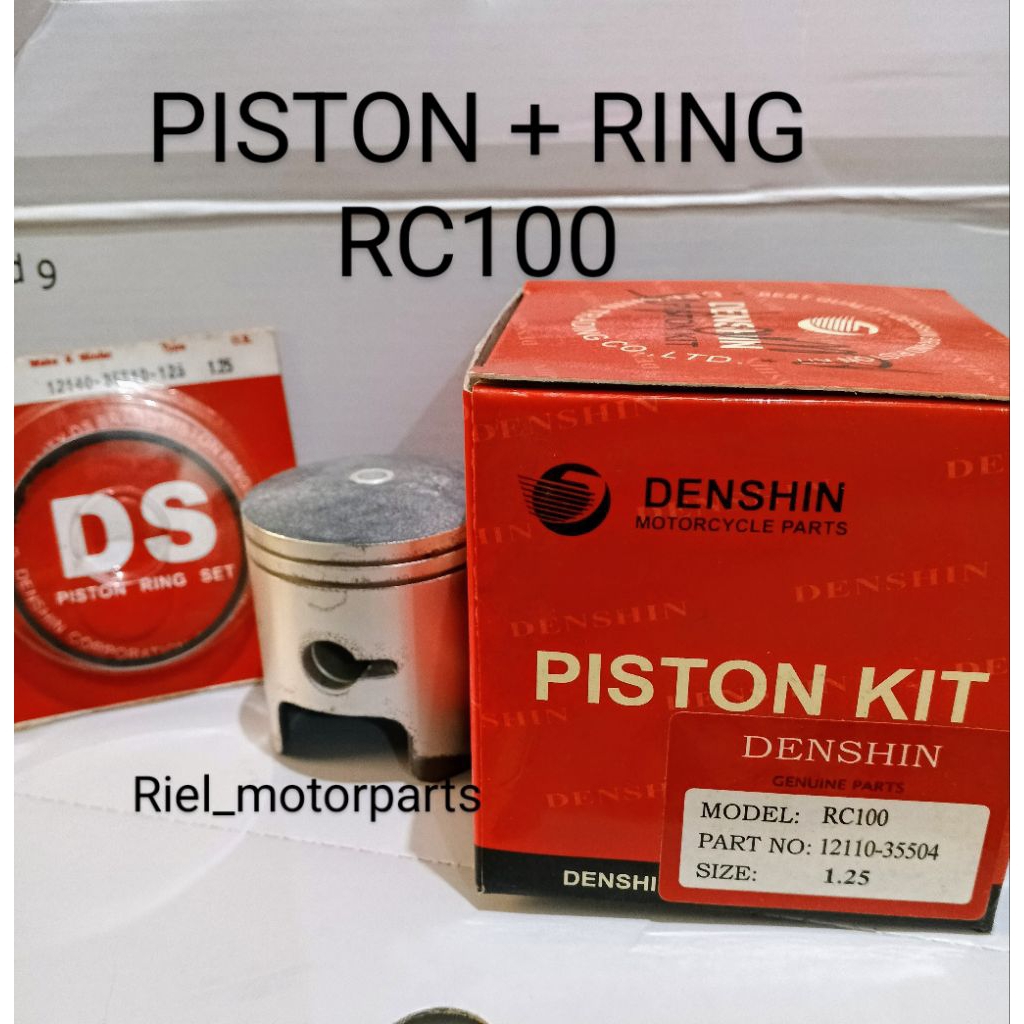 Piston + Ring (DS) RC100 / RC 100 seher DENSHIN