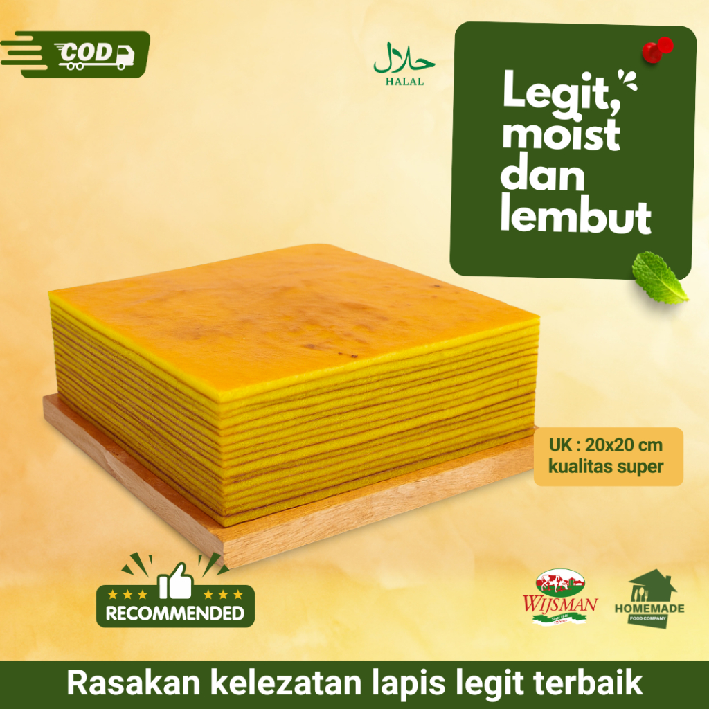 

LAPIS LEGIT ORIGINAL SUPER WIJSMAN 20x20 cm kue food cemilan enak