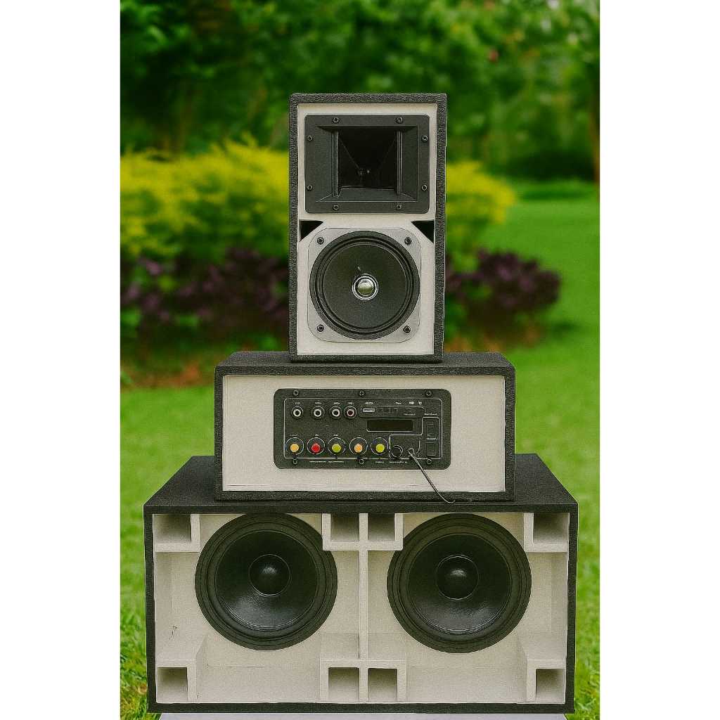 Speaker Aktif 6 Inch Box Planar Bass Nendang – Tweeter Audax + Array ACR 4” + 2 Subwoofer ACR 6” – F