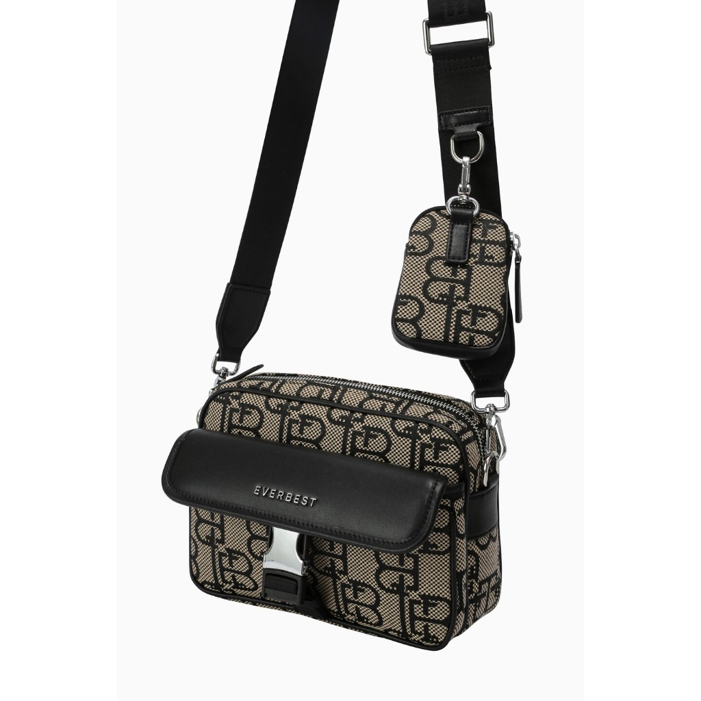 Everbest Albus Messenger Bag Pria Black & Multi