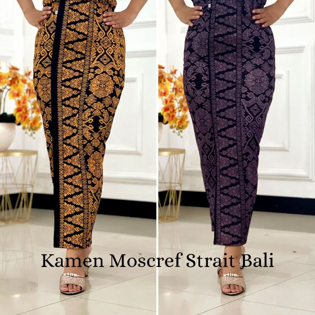 [ROK BALI] Kamen Moscref Jadi Strait Motif Terbaru Melar Rok Bali Fashion Wanita