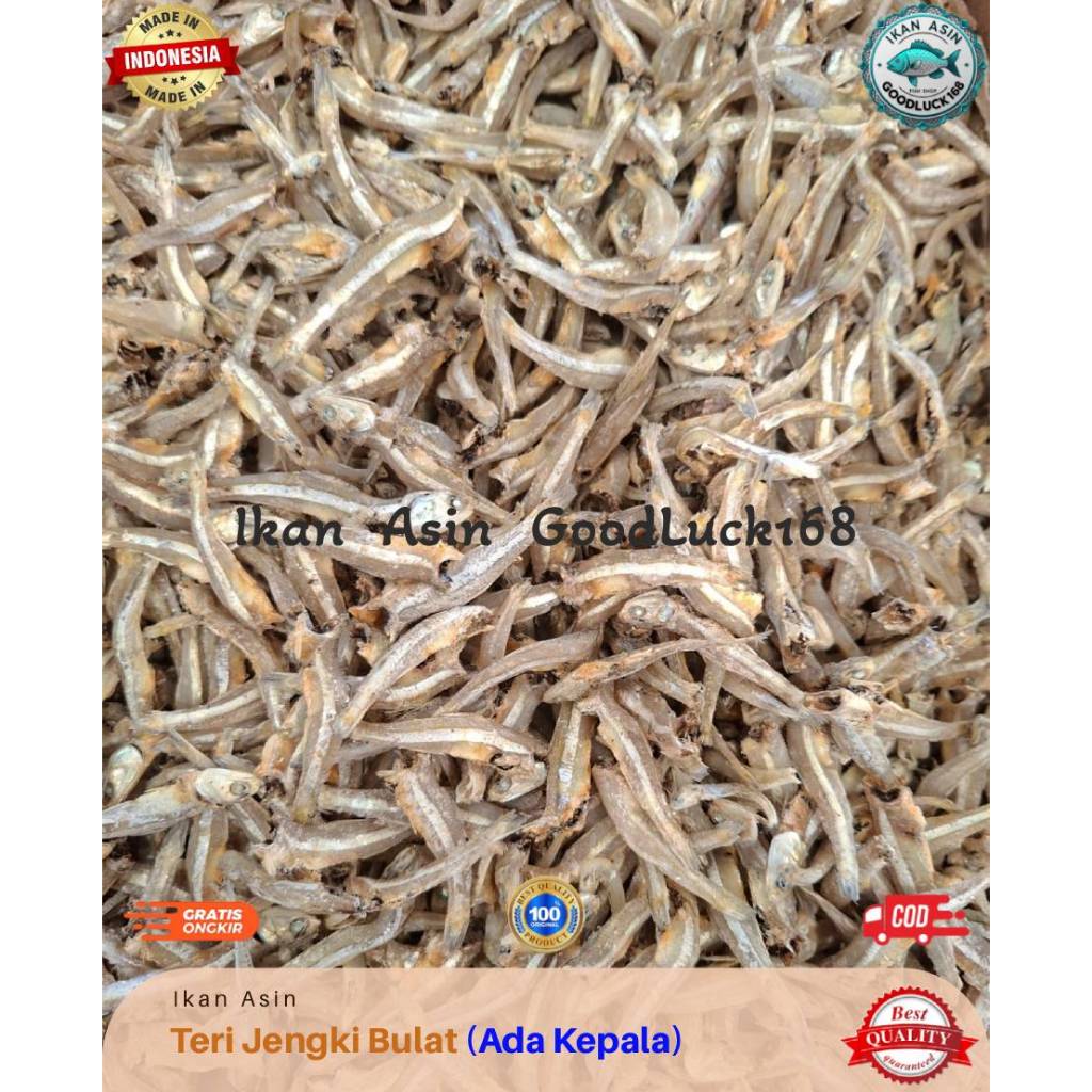 

Ikan Asin Teri Jengki Bulat ( ada kepala ) Super