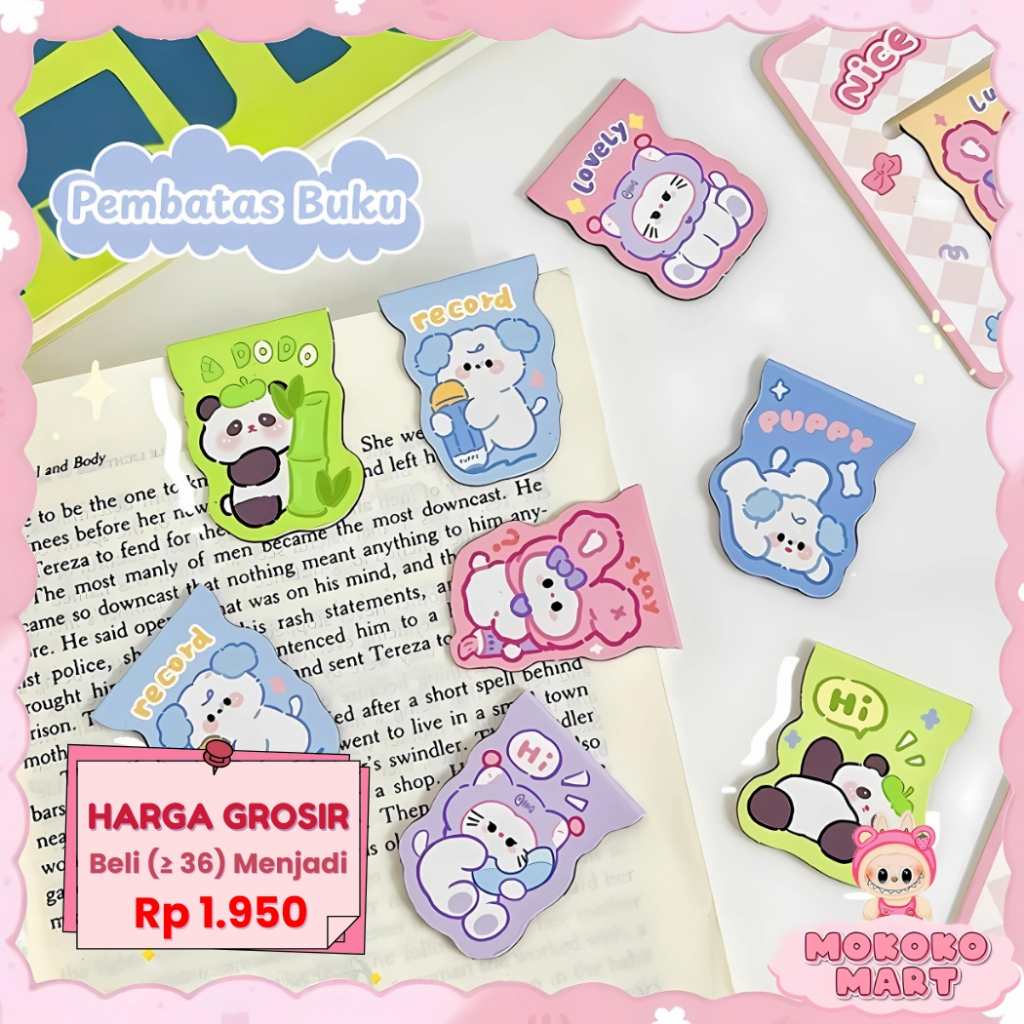 

MM Clip Pembatas Buku Lucu / Clip Buku Kertas / Pembatas Buku Magnet Lucu ATK Penanda Halaman AT37