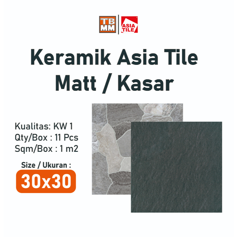 Keramik tangga 30x30 kasar matt tidak licin Asia Tile Oscar