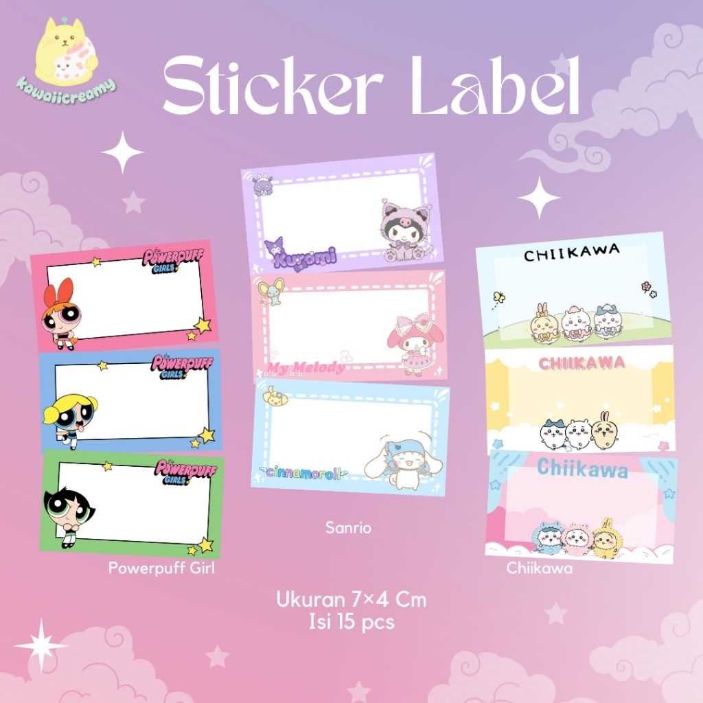 

STICKER LABEL - [STICKER NOTES] KARAKTER SANRIO LUCU ISI 15