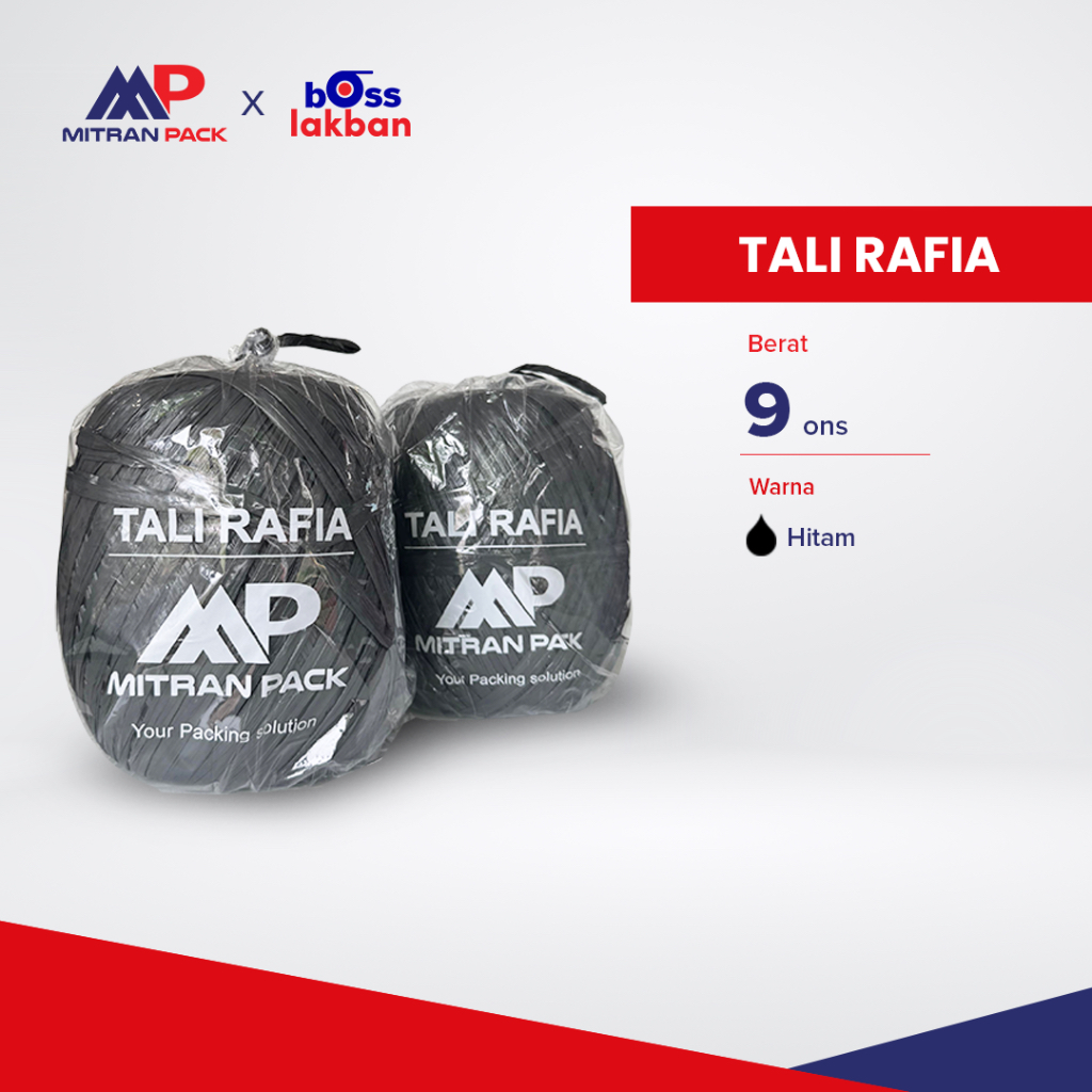 

Mitran Pack Tali Rafia Hitam kuat dan tahan lama untuk mengikat barang