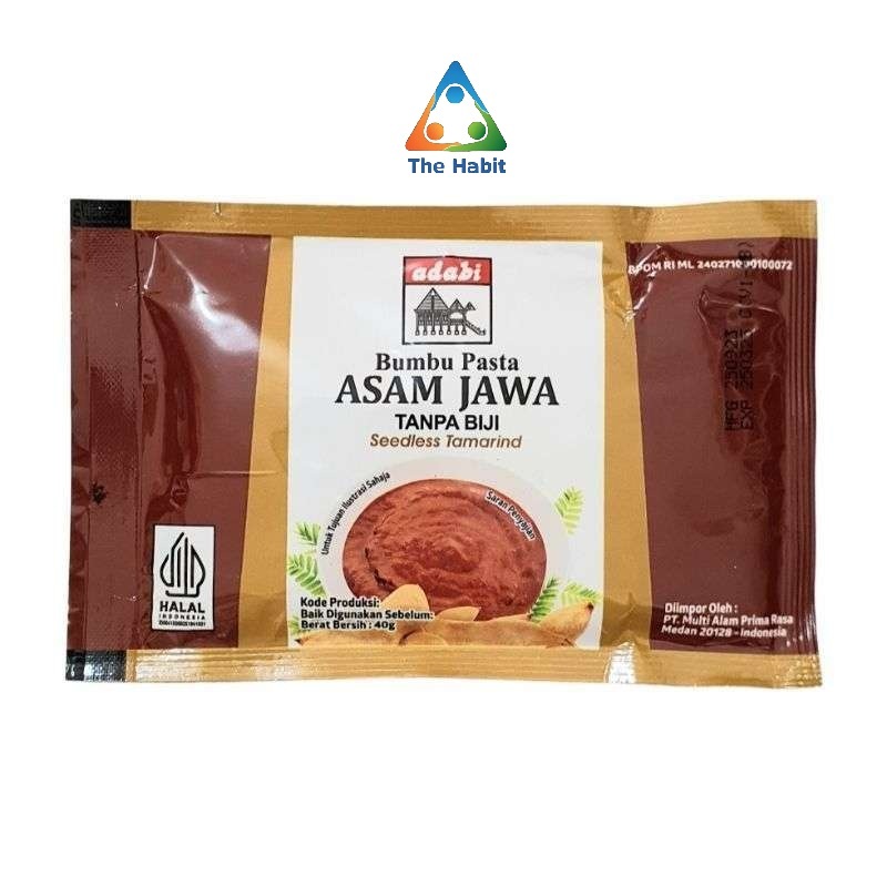 

(The Habit) Adabi Pasta Asam Jawa Tanpa Biji 40gr Adabi Asam Jawa Extra