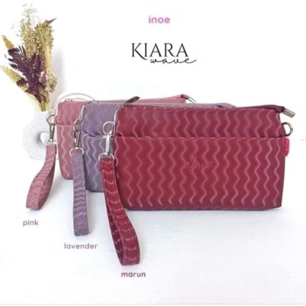 TAS KEKINIAN TERBARU KIARA WAVE BY INOE TAS SELEMPANG KEKINIAN TALI PANJANG DAN PENDEK ELEGAN BERMOT