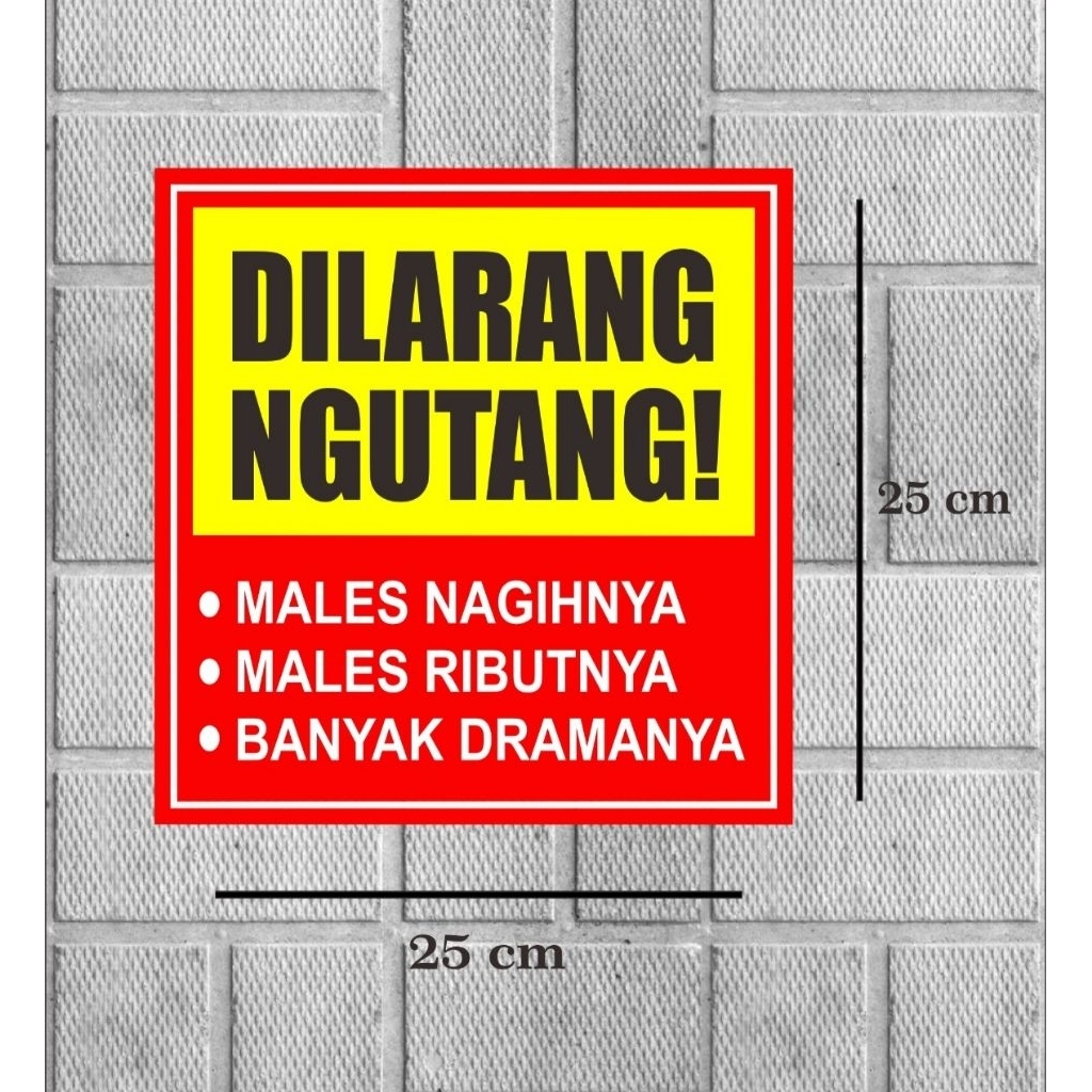 

STIKER CUTTING DILARANG NGUTANG