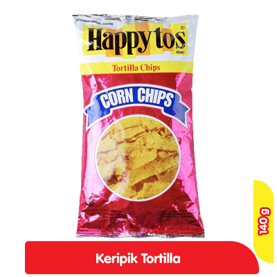 

Happy Tos Keripik Tortilla Merah /hijau/pedas / jagung bakar 140 g