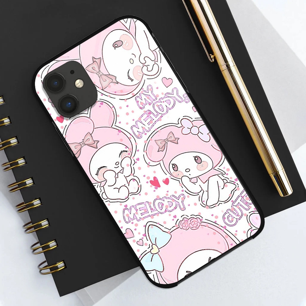 Case IPHONE Casing IPHONE 12 Case Glossy Case Motif [ MELODY CUTE ] Casing Keren Kesing Lucu Cassing