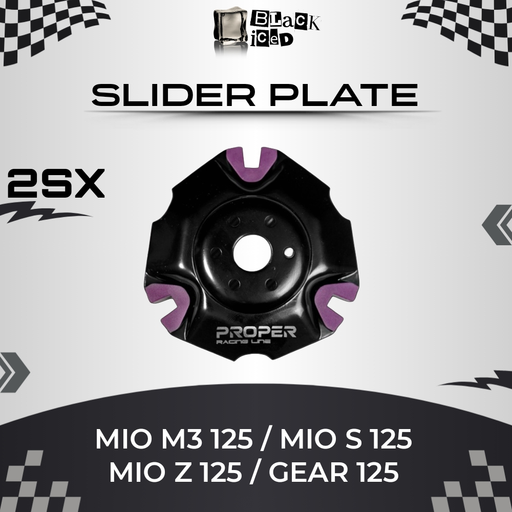 PROPER RACING LINE SLIDER PLATE SATU SET TUTUP RUMAH ROLLER+SLIDE PIECES 2SX YAMAHA MIO M3 125 MIO S