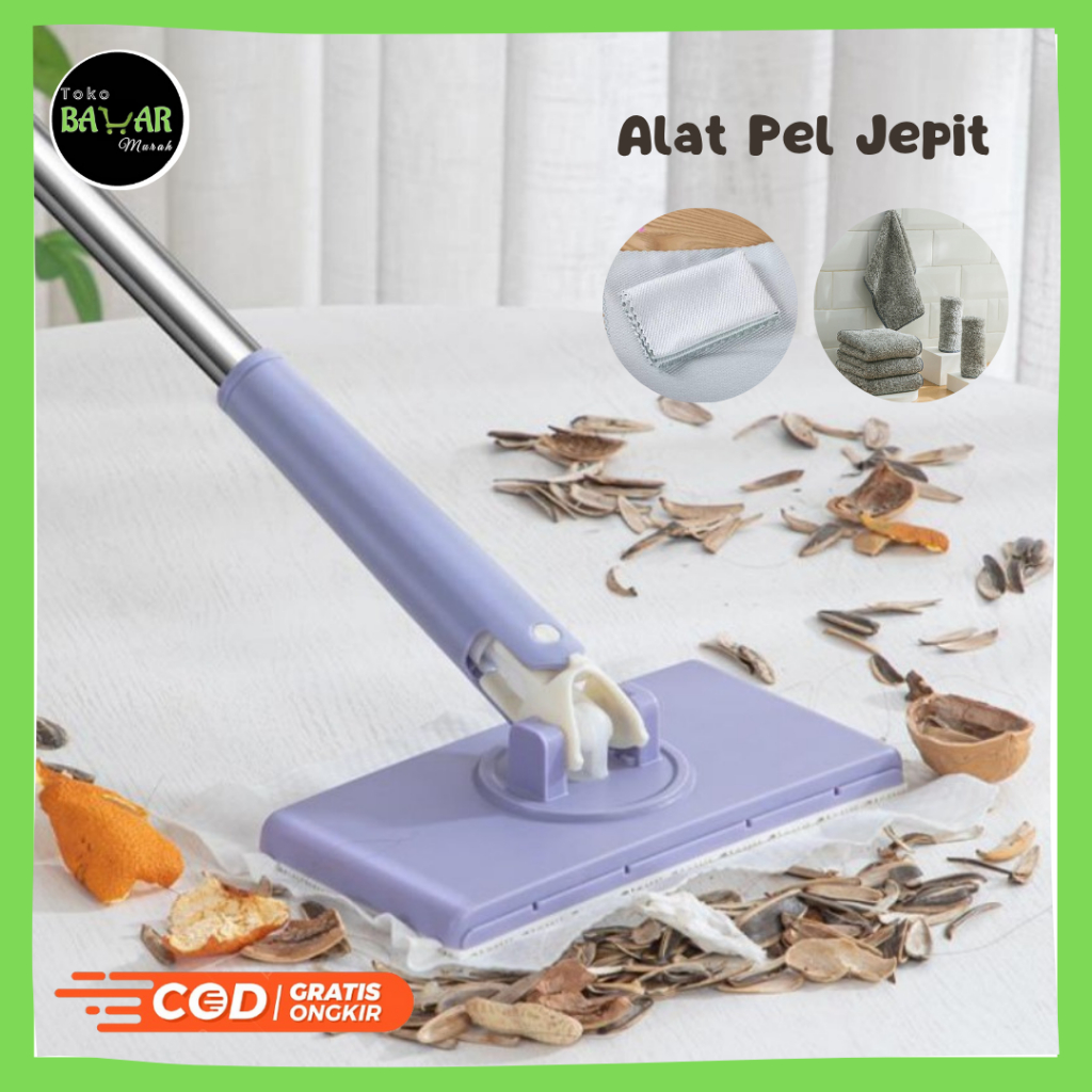 BZ Alat Pel / Pembersih Lantai Gagang Panjang / Alat Tongkat Pel Reffil Tisu Kain Lap Sekali Pakai