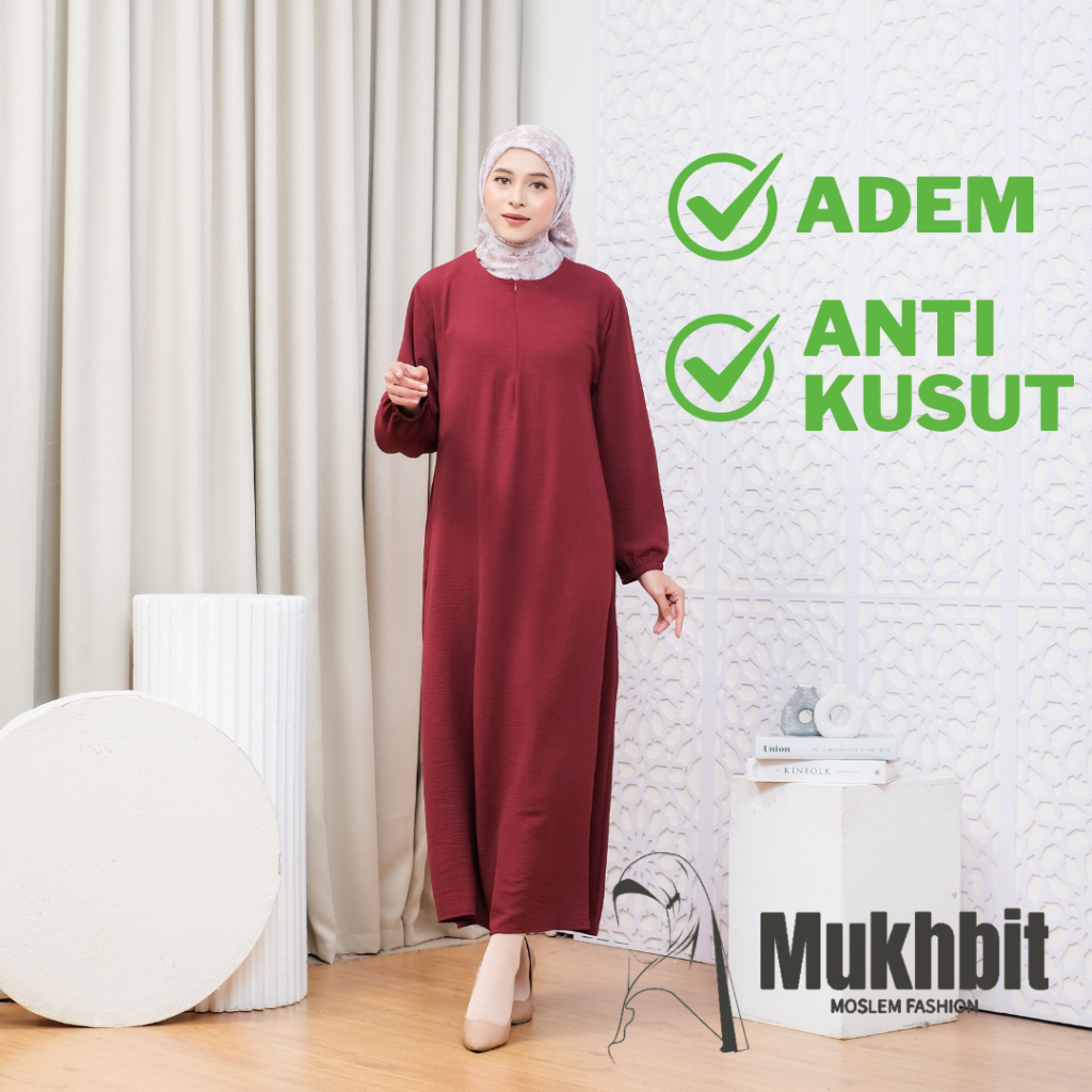 Baju Gamis Wanita Terbaru Remaja Jumbo Polos Syari Kekinian Ibu Ibu Simpel Harian LD 120