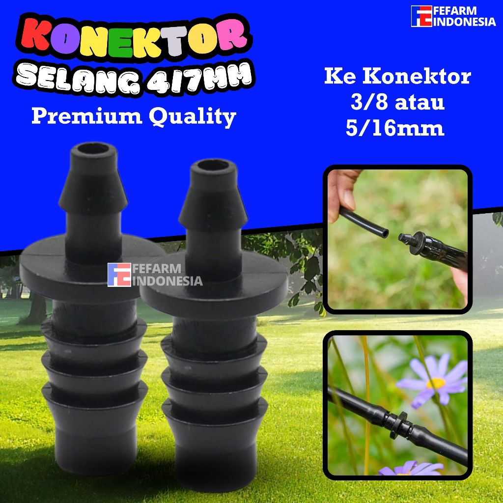 KONEKTOR 3/8 5/16 KE SELANG 4/7MM POMPA 12V KE SELANG 7MM 6MM